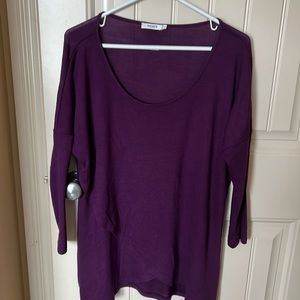Ricki’s Rich Purple Light Weight Scoop Neck Sweater